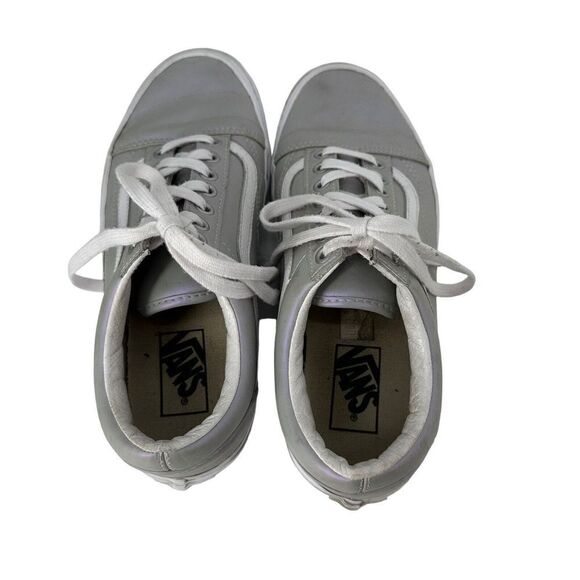VANS Old Skool Sneakers Iridescent Low Top Womens Size 8.5 Purple Gray Lace Up - Picture 5 of 10